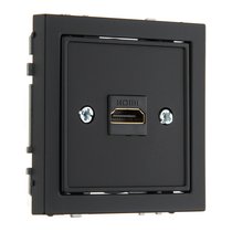 Розетки и выключатели: Розетка HDMI (разъемы), черная матовая, Superior - Kanlux