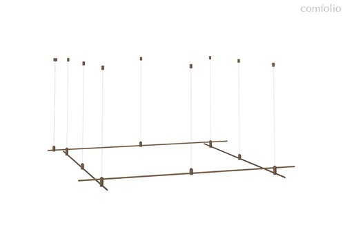 Magnet Modular System «CODE 1.2», L2000хL2000хH95-3000 мм (высота регулируется), DC24V, подвесное основание для модульных светильников, темная бронза, блок питания в комплект не входит - Donolux