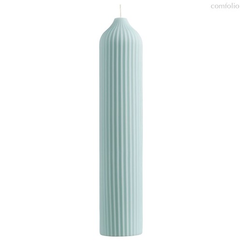 Свеча декоративная мятного цвета из коллекции Edge, 25,5 см - Tkano