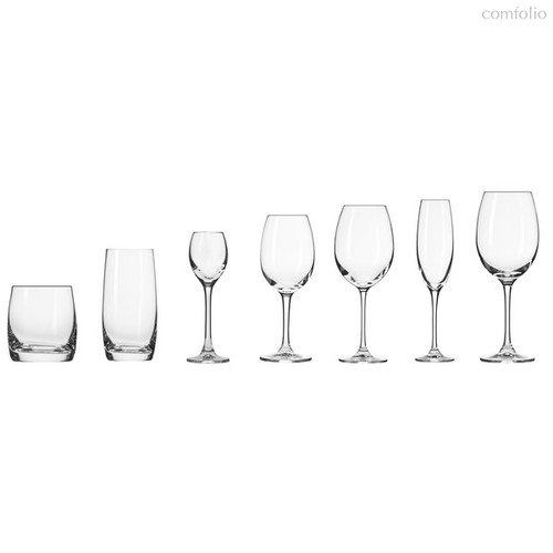 Набор бокалов Krosno "Бриллиант" для 7 видов напитков, на 6 персон, 42 шт, п/к, стекло - Krosno