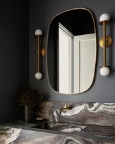 Золотое настенное зеркало Вейл, цвет золотой - Louvre Home