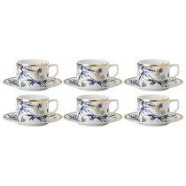 Набор чашек чайных с блюдцами Rosenthal "Турандот" 320мл (белая, золотой кант), 6шт - Rosenthal