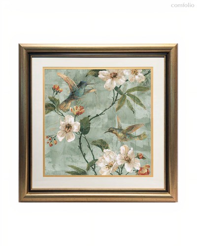 Квадратный постер Birds of a Feather, цвет бежевый - Louvre Home