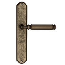 Дверная ручка Venezia Mosca на планке PL02 античное серебро - Venezia Collezione