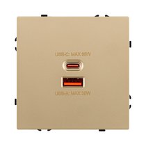 Розетка USB A+C 65W, золотой Kollinger Eclipse EC-024GD - Kollinger