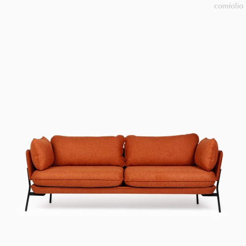 Диван Sussex ширина 210, цвет оранжевый/черный - Cosmo Red