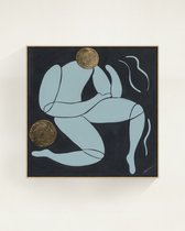 Интерьерное жикле Deco Figure II, цвет голубой - Louvre Home