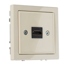 Розетки и выключатели: Розетка HDMI (разъемы), слоновая кость матированная, Superior - Kanlux