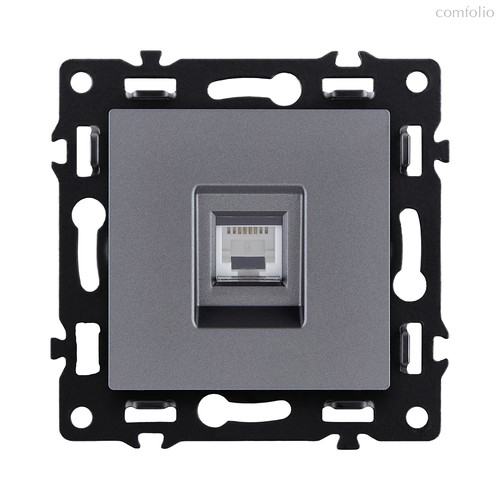 Розетка Ethernet RJ45 Cat.6, серый Kollinger Asthetik AS-017GY - Kollinger