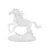 Фигурка Decor de Table Pate de Verre Cristal Лошадка 15х14 см, белая, хрустальное тесто, п/к - Decor De Table