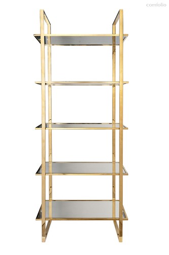 Стеллаж прозр. стекло/золото 81x40x200см - Garda Decor