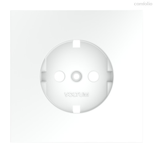 Накладка для розетки с заземлением, S70 белый матовый - Voltum