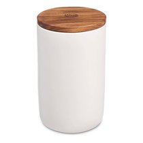 Банка для хранения Décor de table Home 750 мл, керамика, дерево, белая - Decor De Table