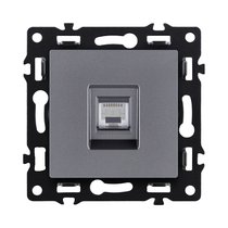 Розетка Ethernet RJ45 Cat.6, серый Kollinger Asthetik AS-017GY