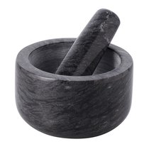 Ступка Marm, 12,7х7,6 см, черный мрамор - Liberty Jones