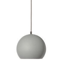 Лампа подвесная Ball, светло-серая матовая, светло-серый шнур - Frandsen