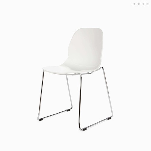 Обеденный стул Lightweight, цвет белый/хром - Cosmo