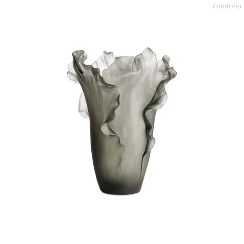 Ваза настольная Decor de Table Pate de Verre Cristal Мак 30 см, хрустальное тесто, серая, п/к - Decor De Table