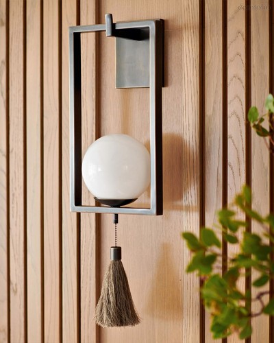 Настенный светильник с кисточкой Келси, цвет коричневый - Louvre Home