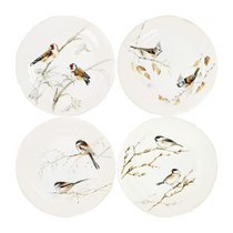 Набор тарелок закусочных Gien Лесные птицы 23 см, 4 шт, фаянс - Gien