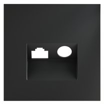 Накладка для розетки TV+RJ45 кат. 6, S70 графит - Voltum