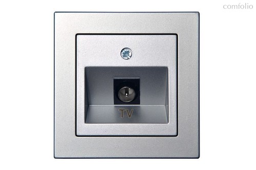 Розетки и выключатели: Розетка телевизионная оконечная (F тип), алюминий, Classic - Kanlux