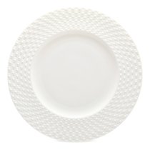 Тарелка закусочная Decor de table Капля 20,5 см, рельеф, фарфор, белая - Decor De Table