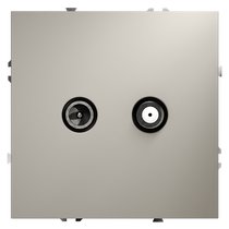 Розетка телевизионная встраиваемая VOLTUM S70 оконечная TV+SAT, (кашемир) - Voltum