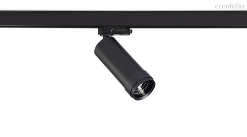LED Rollo св-к трековый Zoom, 15Вт, D57хH202мм, 1056Лм, 10°-60°, 3000К, IP20, Ra >90, черный RAL9005, блок питания в комплекте - Donolux