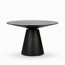 Обеденный стол Glo диаметр 120, цвет матовый черный - Cosmo