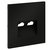 Накладка для розетки компьютерной двойной RJ45+RJ45 кат.6, S70 черный матовый - Voltum