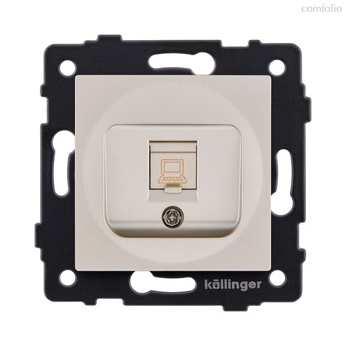 Розетка Ethernet RJ45 Cat.5, золотой Kollinger REA-016GD для Aspekt, Eleganz, Reflex - Kollinger
