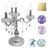 Divo Настольная лампа 4-x рожковая gold swarovski strass (Crystal AB, violet,bl violet) - Donolux