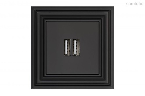 Розетки и выключатели: Устройство зарядное USB (A+A) 3,4А, шоколад матовое, Classic - Kanlux