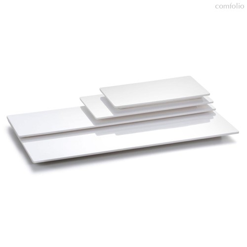Блюдо 32x17x1,5 см прямоуг. White пластик меламин - P.L. Proff Cuisine