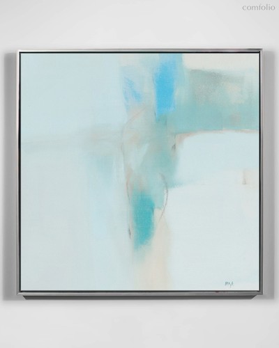 Картина в серебряной раме Серенити, цвет бежевый - Louvre Home