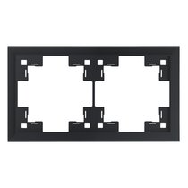 Рамка двухместная классик 35920 MB, черный сатин, 2 поста - Rikett