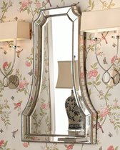 Зеркало в фигурной раме Льюис, цвет серебряный - Louvre Home