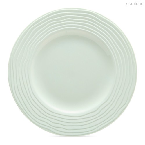 Тарелка обеденная Decor de table Волна 27 см, рельеф, фарфор, мятная - Decor De Table