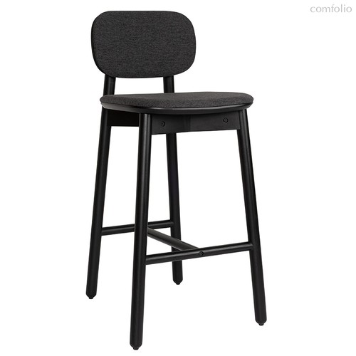 Стул барный с обивкой Saga, рогожка, темно-серый - Latitude