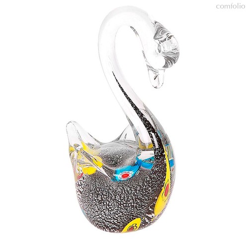 Фигурка Серебряный лебедь 9,5*16 см - Art Glass