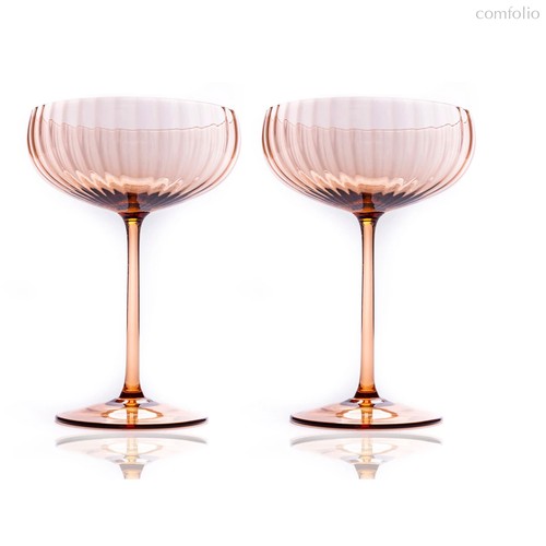 Набор креманок для шампанского Anna Von Lipa Лион 280 мл, 2 шт, стекло хрустальное, кофейный - Anna Von Lipa