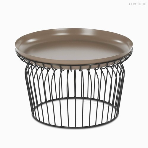 Кофейный столик Cell диаметр 60, цвет темно-коричневый/черный - Cosmo