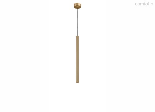 LED Uno светильник подвесной, 5Вт, D26хH500 мм, цвет корпуса латунь, 400Лм, 28°, 3000К, IP20, Ra80, провод L=2м, блок питания в комплекте - Donolux