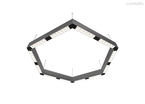 Donolux LED Eye-hex св-к подвесной, 72W, 900х780мм, H71,5мм, 9380Lm, 34°, 3000К, IP20, корпус алюмин, цвет алюминий - Donolux