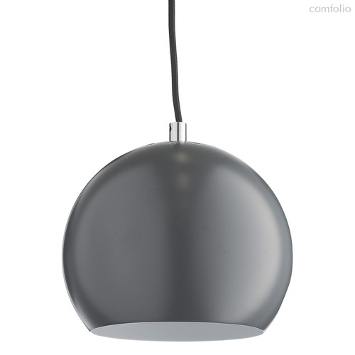 Лампа подвесная Ball, темно-серая матовая, черный шнур - Frandsen