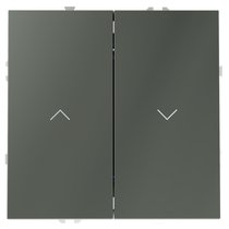 Выключатель встраиваемый VOLTUM S70 для жалюзи 10А, титан - Voltum