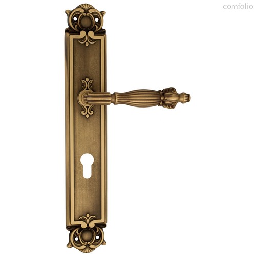 Дверная ручка Venezia Olimpo CYL на планке PL97 матовая бронза - Venezia Collezione