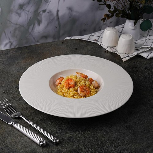 Тарелка глубокая 320 мл d 30,5 см h3,8 см Neo Silk 12шт., цвет белый - Noble