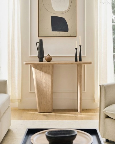 Бежевая консоль Дрис, цвет бежевый - Louvre Home